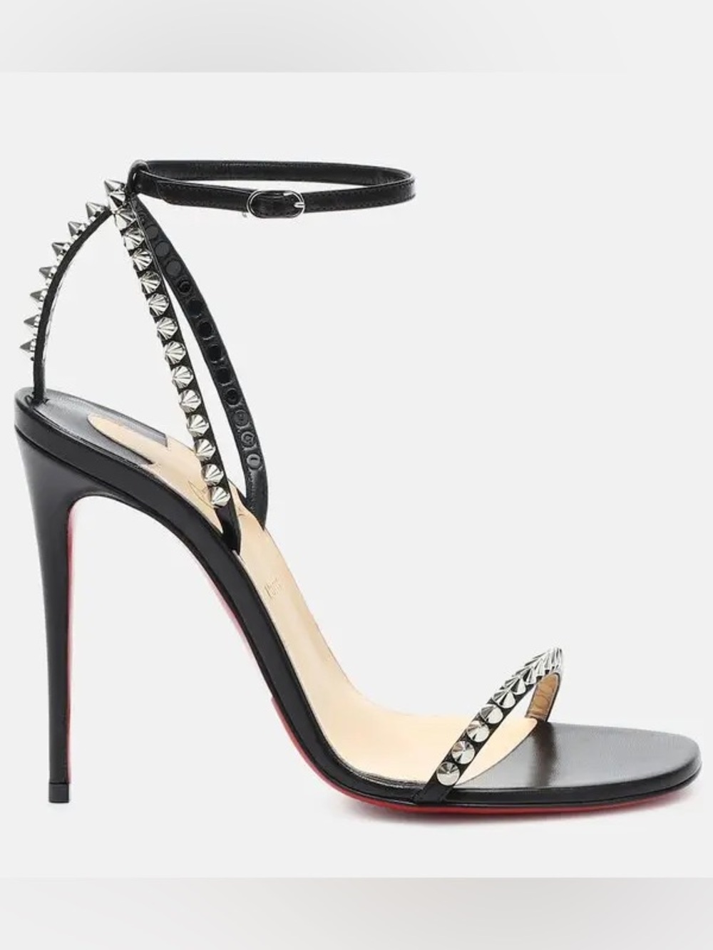 Christian Louboutin So Me 100 embellished leather sandals heels 39